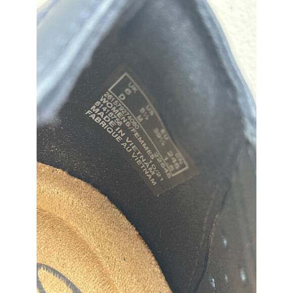 Clark’s Navy Blue Juliette Hayes Leather and Perforated Fabric Loafer Size 8.5 - Picture 5 of 11